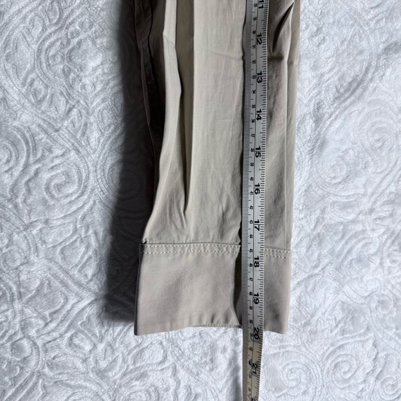 Theory Beige Utility Shirt Dress Size 0 Minimalist Pockets - Picture 6 of 8